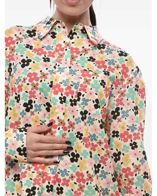 Ines De La Fressange Paris Natural Maureen Floral-Print Blouse