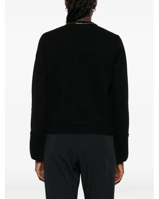 Moncler Donsjack Met Ketting Afwerking in het Black