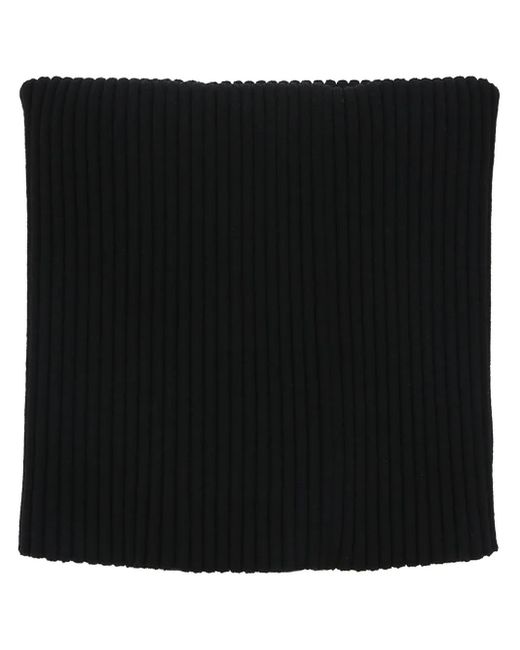 ALAINPAUL Black Ribbed Knit Neck Warmer