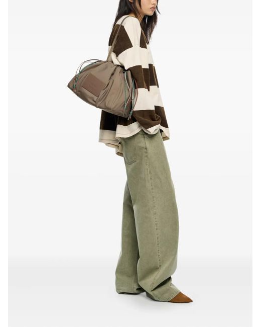 Bimba Y Lola Brown Drawstring Top-Handle Shoulder Bag