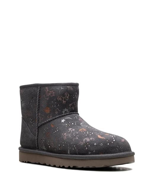 Ugg Black Classic Mini "Zodiac