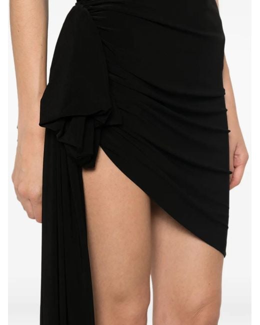 Norma Kamali Black Draped Mini Dress