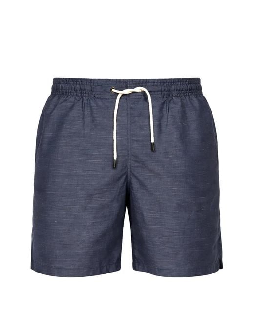 Marane Blue Drawstring-Waist Swim Shorts for men