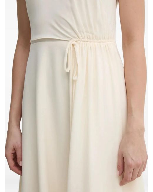 DKNY Natural Cap-Sleeve Cinched Dress