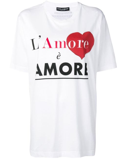 T-Shirt L'Amore È Bellezza Dolce & Gabbana en coloris White