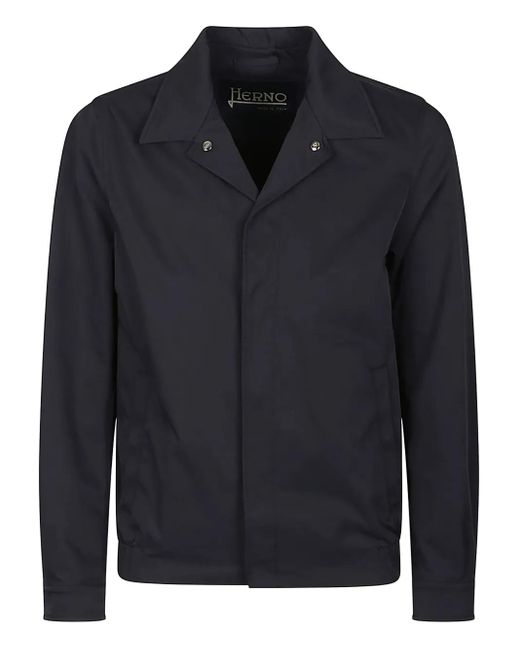 Herno Black Snap-Fastening Drawstring Jacket for men