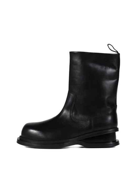 Egonlab Black Leather Boots for men