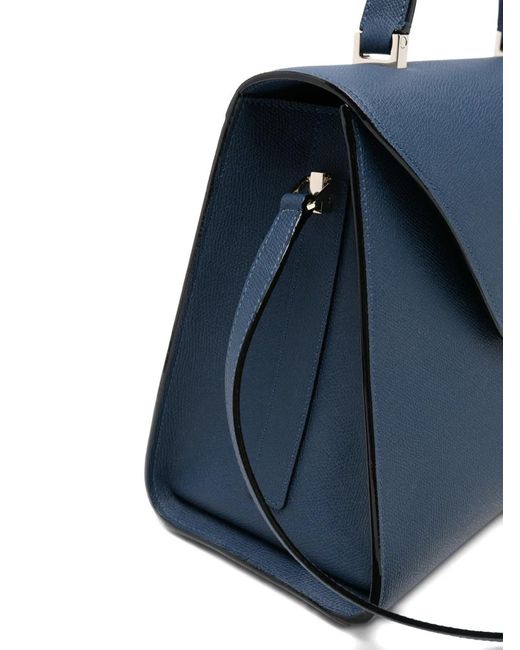 Valextra Blue Iside Top-Handle Tote Bag