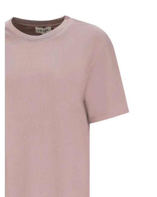 FRAME Pink Short-Sleeve Crew-Neck Tee