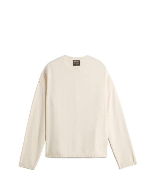 Woolrich White Crew-Neck Sweater