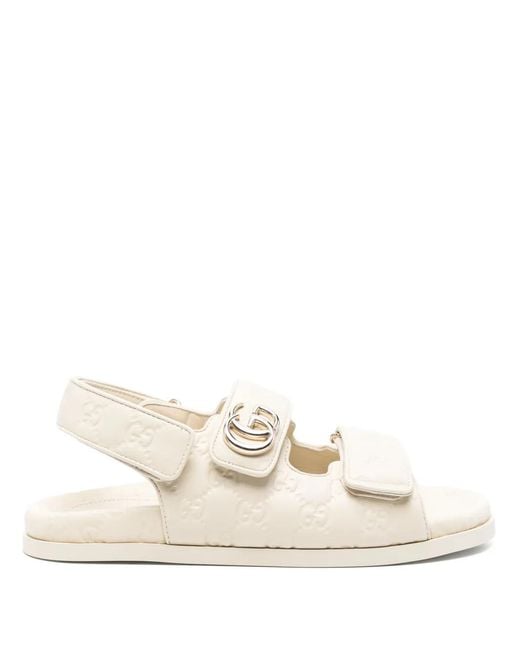 Gucci Natural Leather Sandals