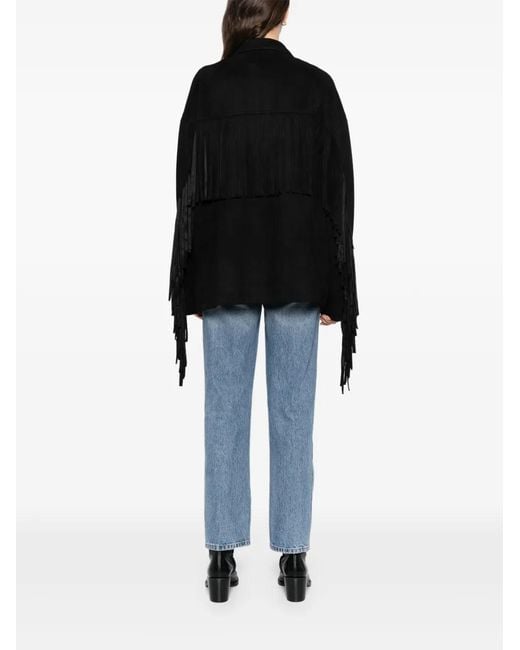 BLAKLACE Black Fringed Suede Jacket