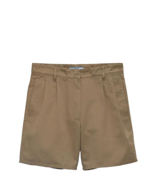 Prada Natural Washed Chino Bermudas