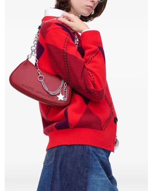 Marc Jacobs Red The Star Charm Leather Shoulder Bag