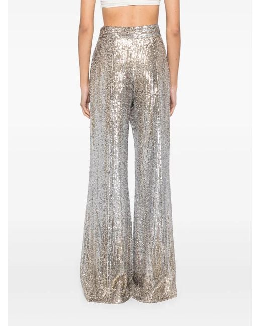 Elie Saab Metallic Gradient-Sequinned Trousers