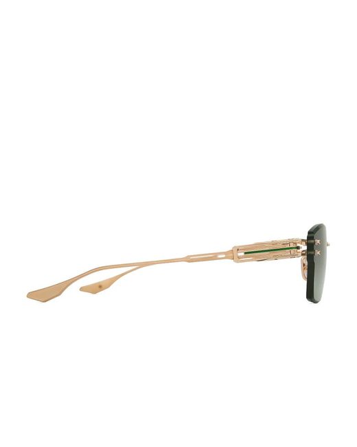 Dita Eyewear Green Rimless Geometric-Frame Sunglasses