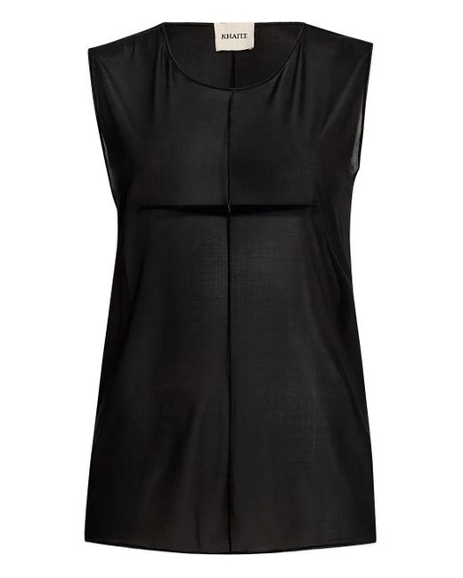 Khaite Black Allo Sleeveless Top