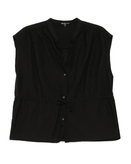 James Perse Black Ärmelloses Hemd