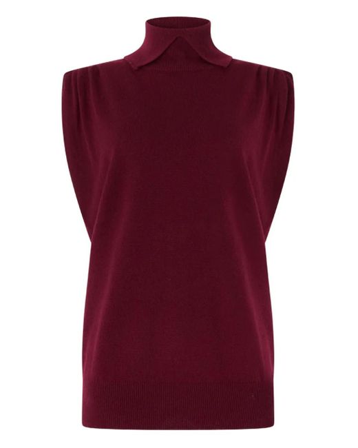 Genny ハイネック トップ Red