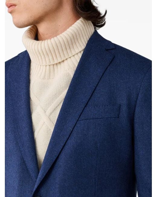 Hackett Blue Single-Breasted Blazer for men