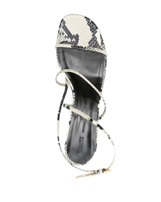 Khaite White "Loop" Kitten Heel Sandals T. 035