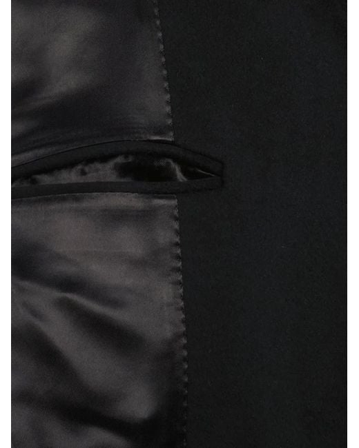 Givenchy Black Button-Fastening Single-Breasted Coat for men