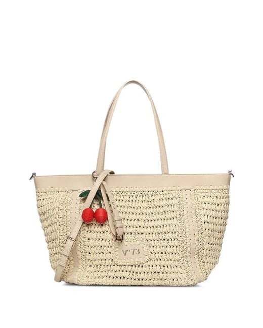 V73 Natural Cherry Embellishment Shoulder Bag