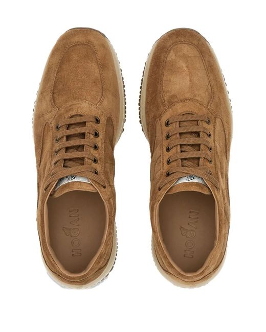 Hogan Brown Interactive Sneakers