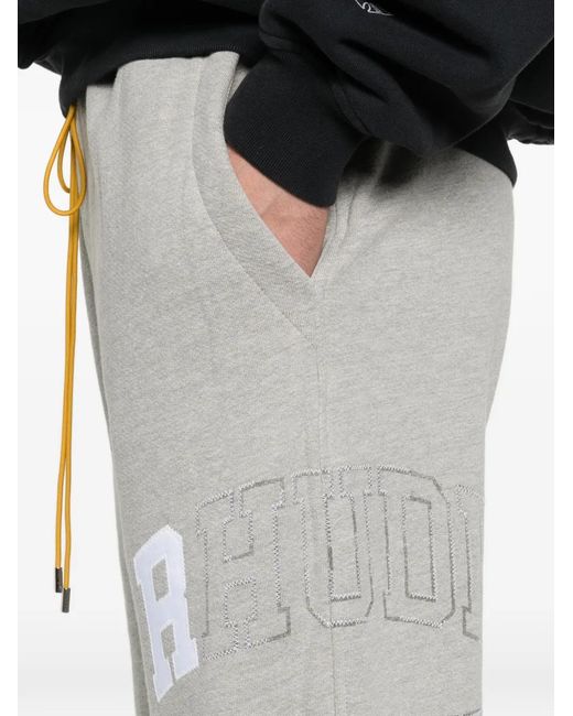 Rhude Gray Drawstring Track Pants for men