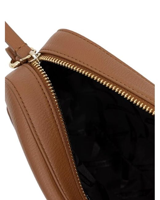 ARMANI EXCHANGE Brown Logo-Plaque Cross Body Bag