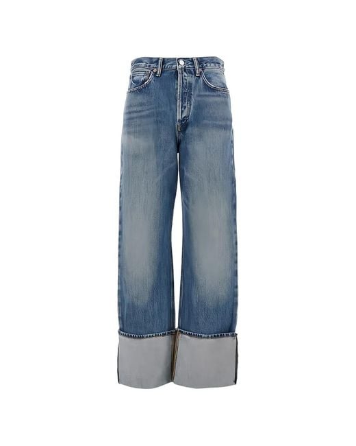 Agolde Blue Liberty Turn-Up Cuff Jeans
