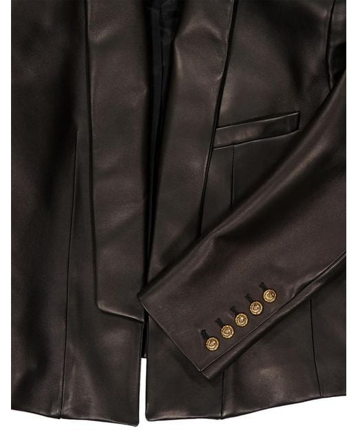 Balmain Spencer Leren Jack in het Black