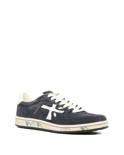 Premiata White Suede-Leather Sneakers for men