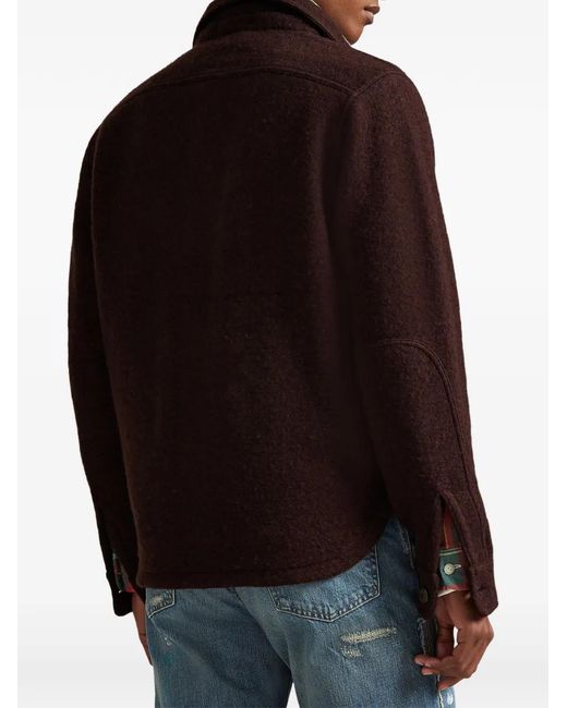 Polo Ralph Lauren Brown Felted Shirt Jacket for men