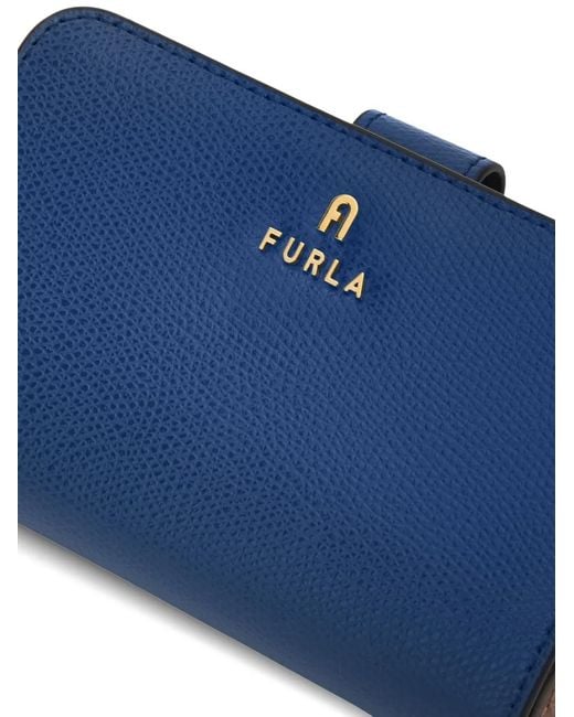 Furla Blue Camelia Compact Wallet