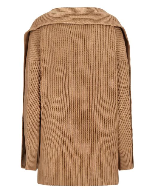Canessa Brown Ribbed Cardigan