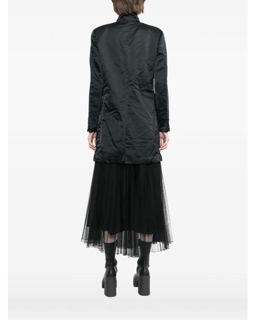 Comme des Garçons Black Satin-Finish Layered-Effect Jacket