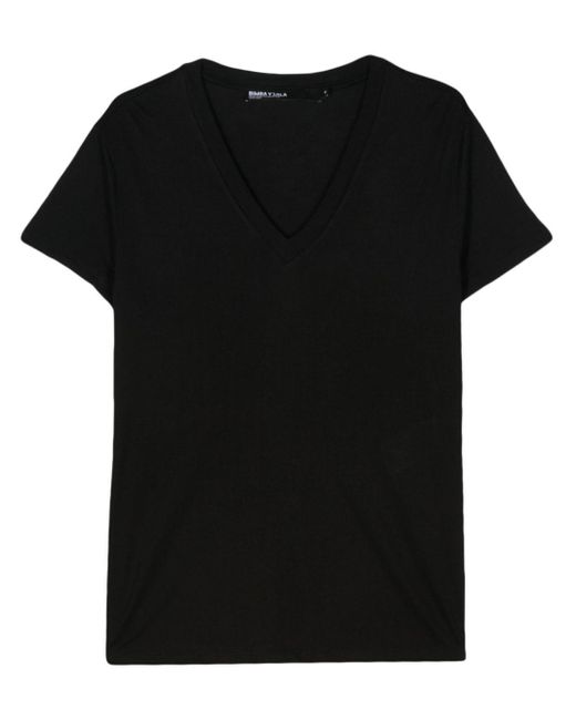 Bimba Y Lola Black V-neck Jersey T-shirt