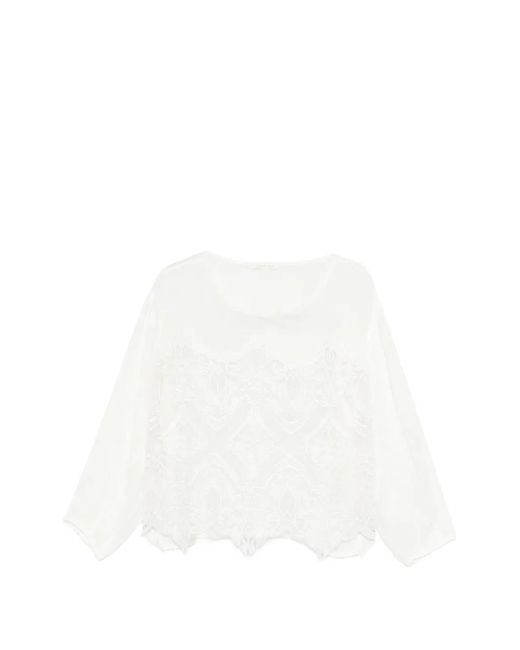 Maurizio Braschi White Laced Top