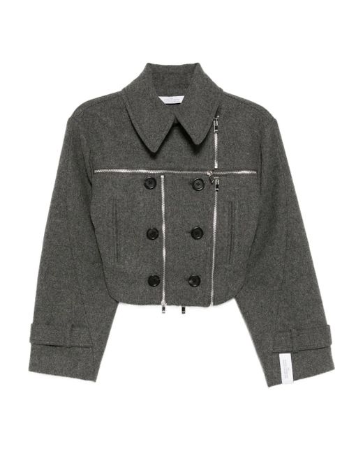 ROKH Gray Double Breasted Jacket