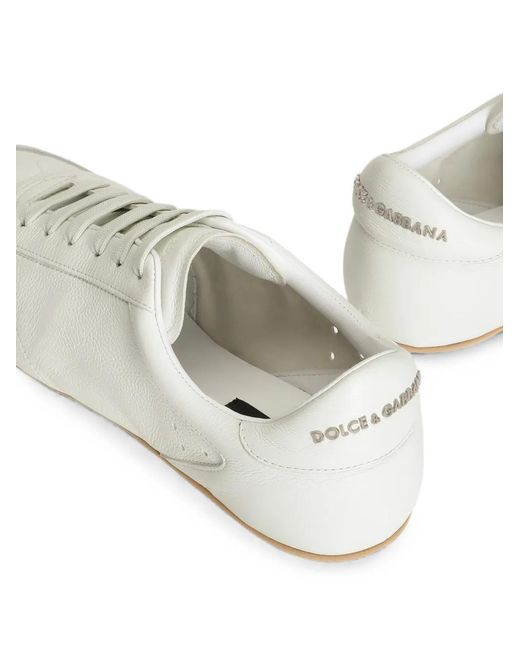 Dolce & Gabbana White Baskets Ginnica Soft En Cuir De Veau for men
