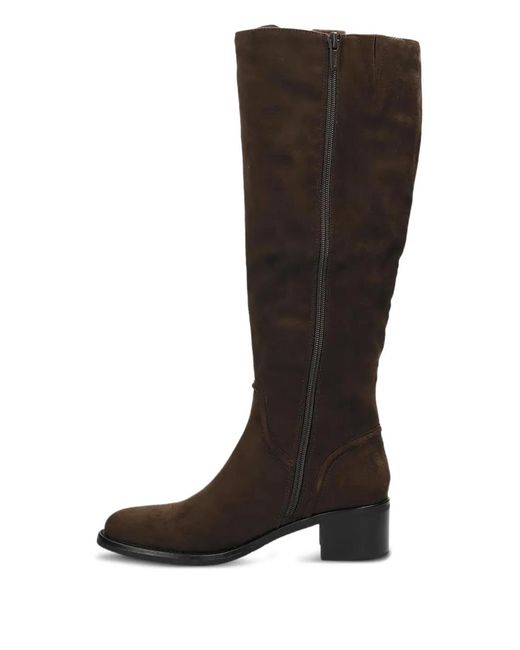 Mexx Brown Zip Block Heel Boots