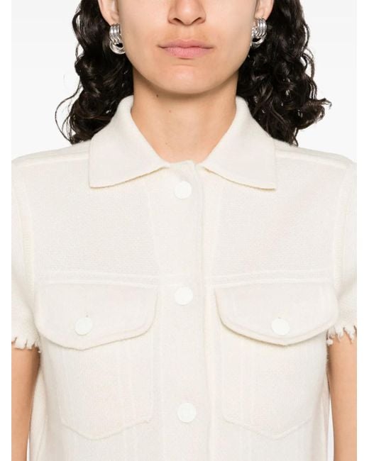 Kujten カシミア シャツ White