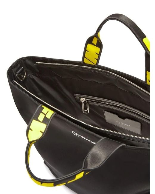 Off-White c/o Virgil Abloh Black Logo-print Tote Bag for men