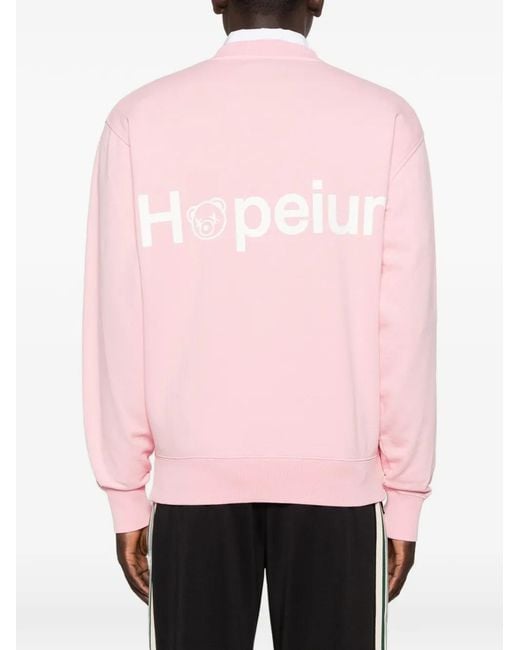 HOPEIUM Pink Logo-Print Sweater for men