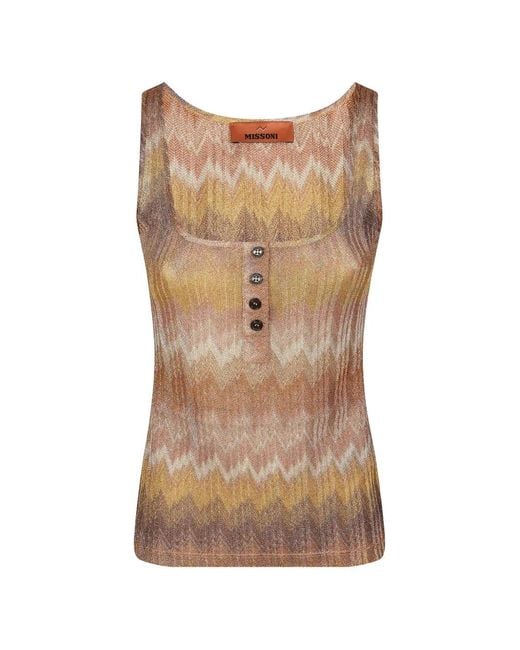 Débardeur À Boutons Décoratifs Missoni en coloris Brown