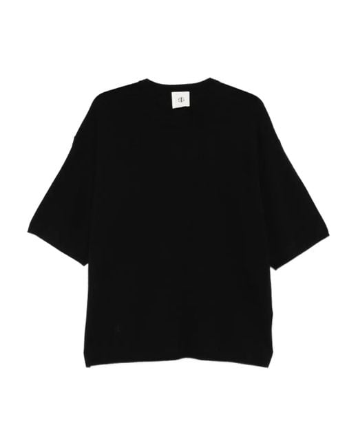 THE GARMENT Black Kurzärmeliges Oberteil