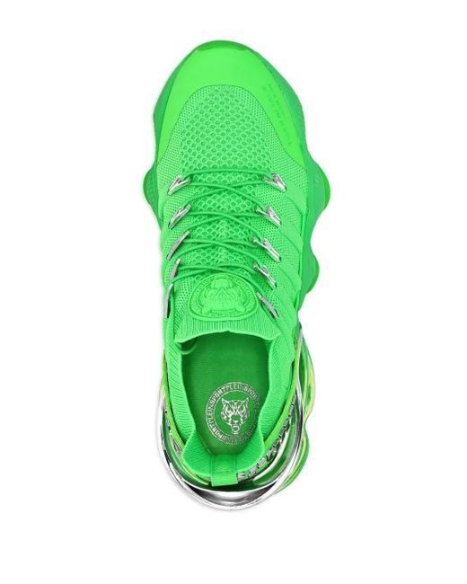 Philipp Plein Green Tiger Attack Gen X 04 Sneakers