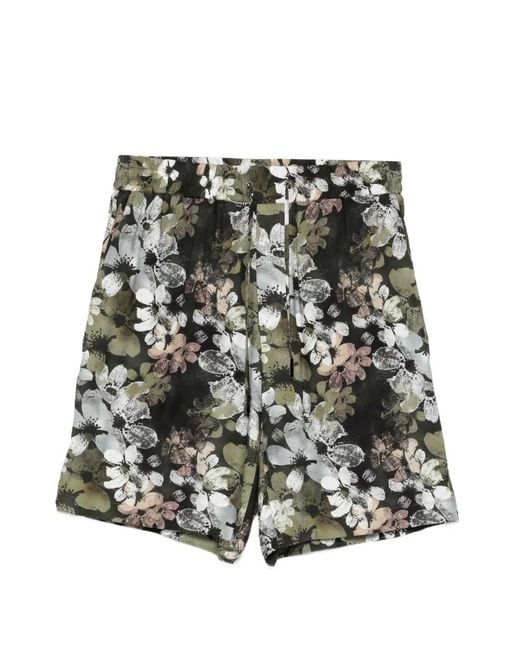 Iceberg Black Floral Shorts for men