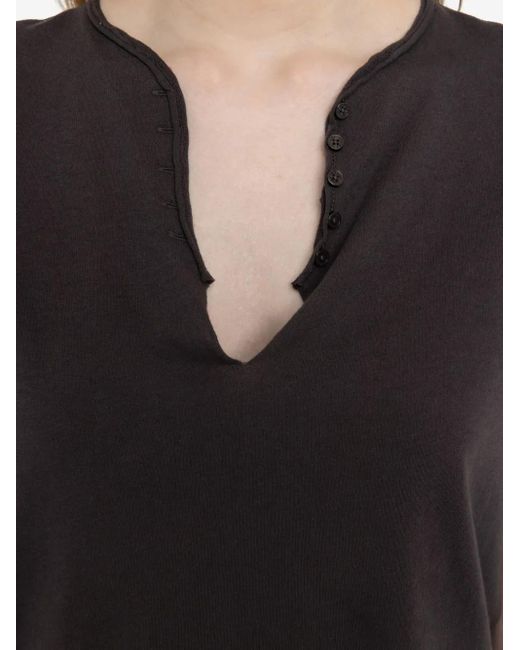 Zadig & Voltaire Gray T-Shirt mit V-Ausschnitt